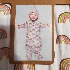 🌈Boho Rainbow Photo op cap & gown NWT